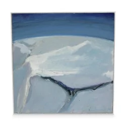 Oil on canvas \"Drifts\" by Wanda Guanella (1944).